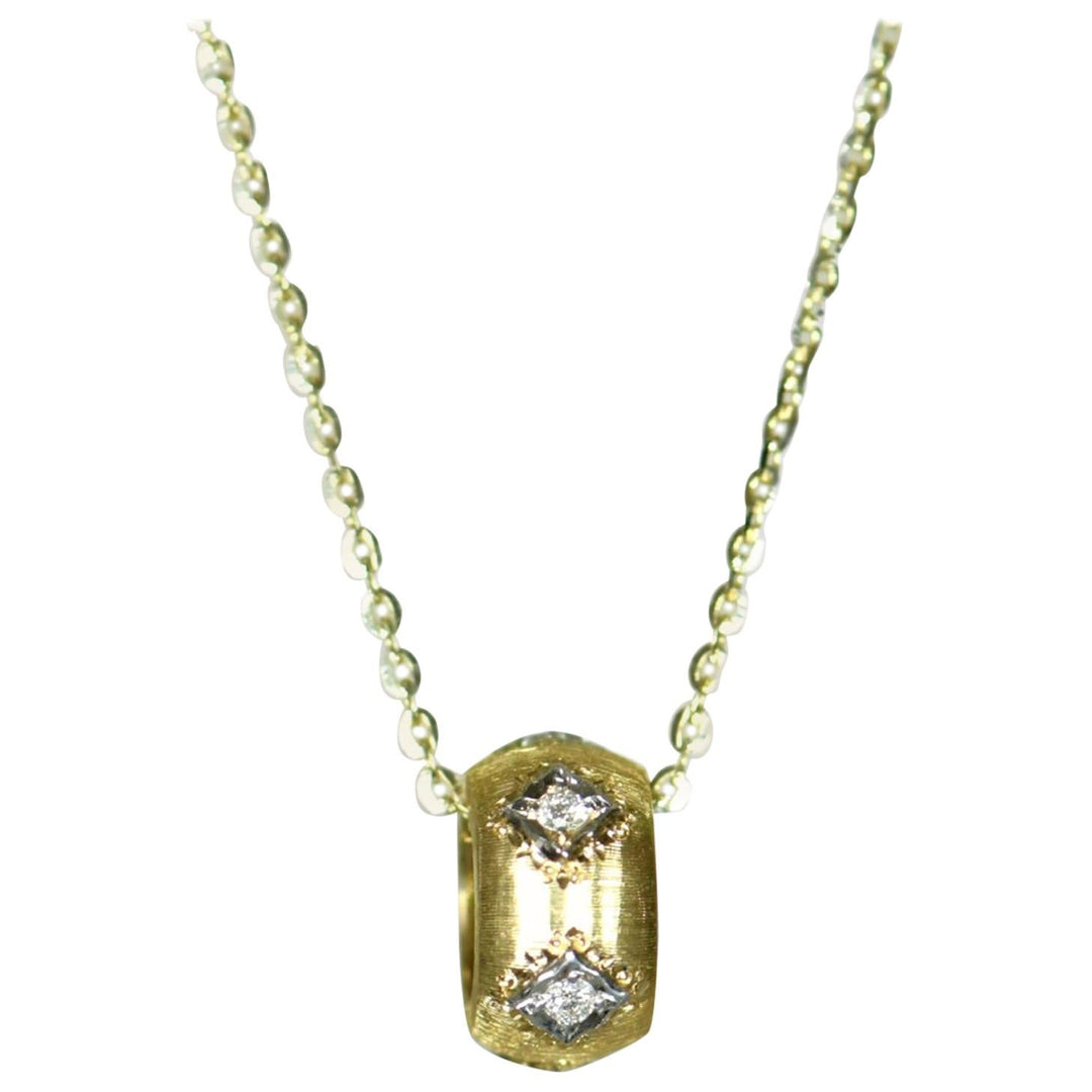 Preloved Diamond 18K Yellow Gold Pendant Necklace