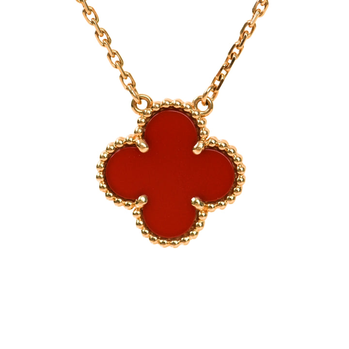 Preloved Van Cleef & Arpels Vintage Alhambra Carnelian Pendant