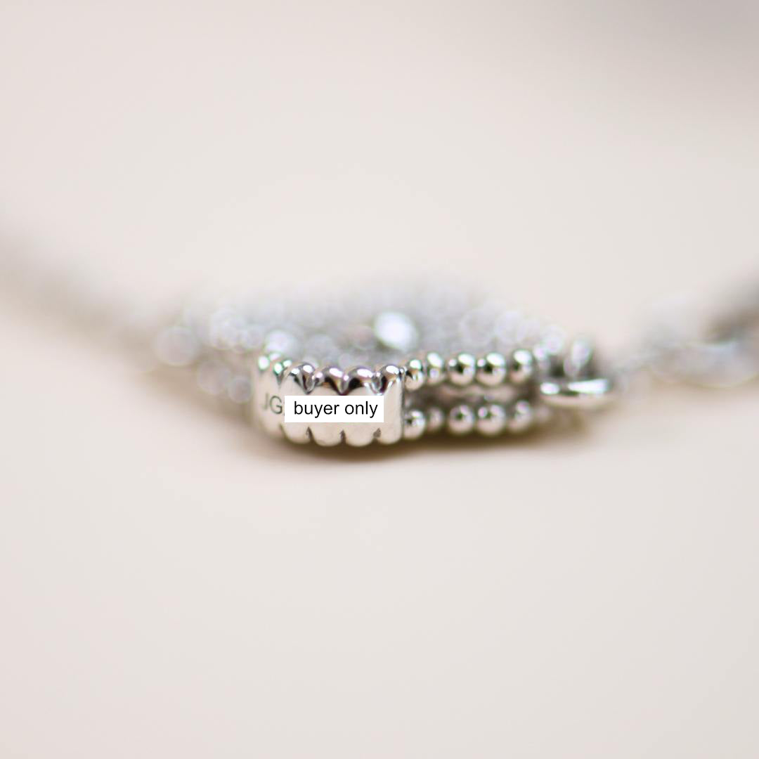Preloved VCA Sweet Alhambra Diamond White Gold 6 Motif Bracelet