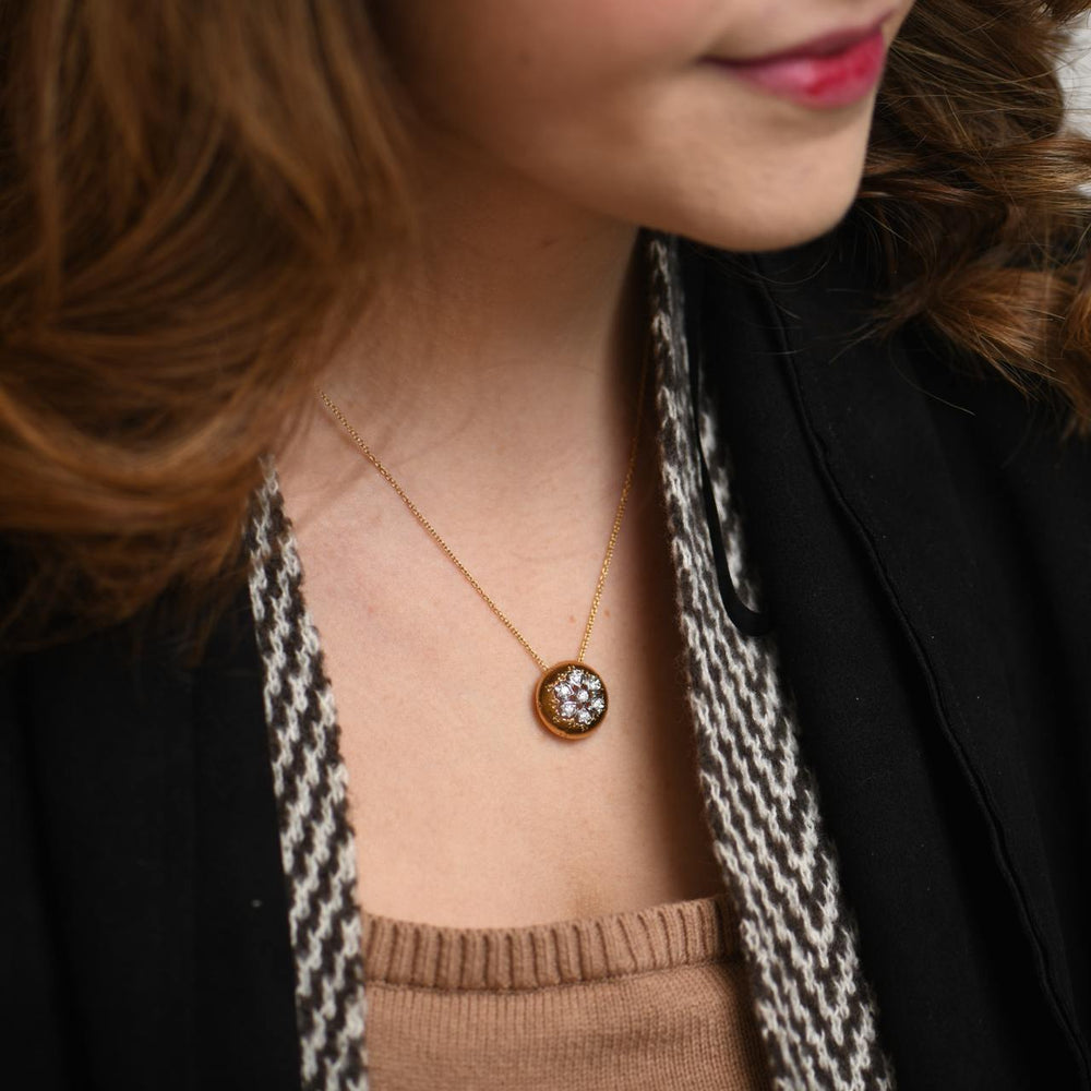 Preowned Diamond 18K Yellow Gold Pendant Necklace