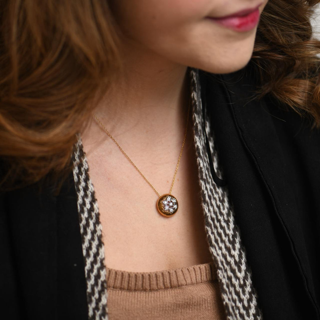 Preowned Diamond 18K Yellow Gold Pendant Necklace