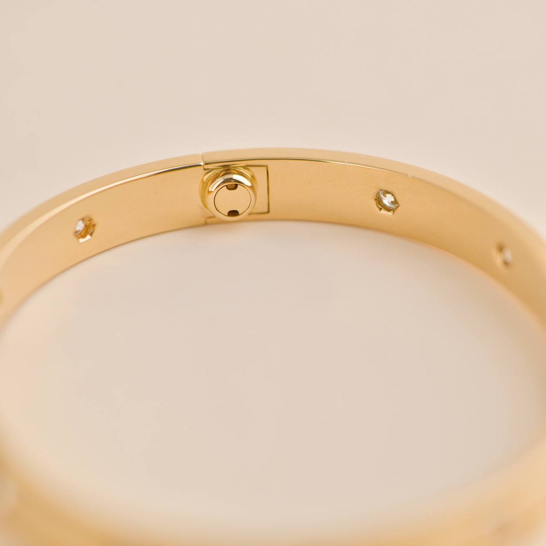 Preowned Cartier Love 10 Diamond 18K Yellow Gold Bracelet