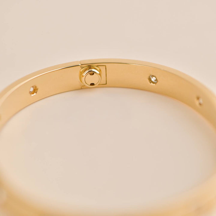 Preowned Cartier Love 10 Diamond 18K Yellow Gold Bracelet