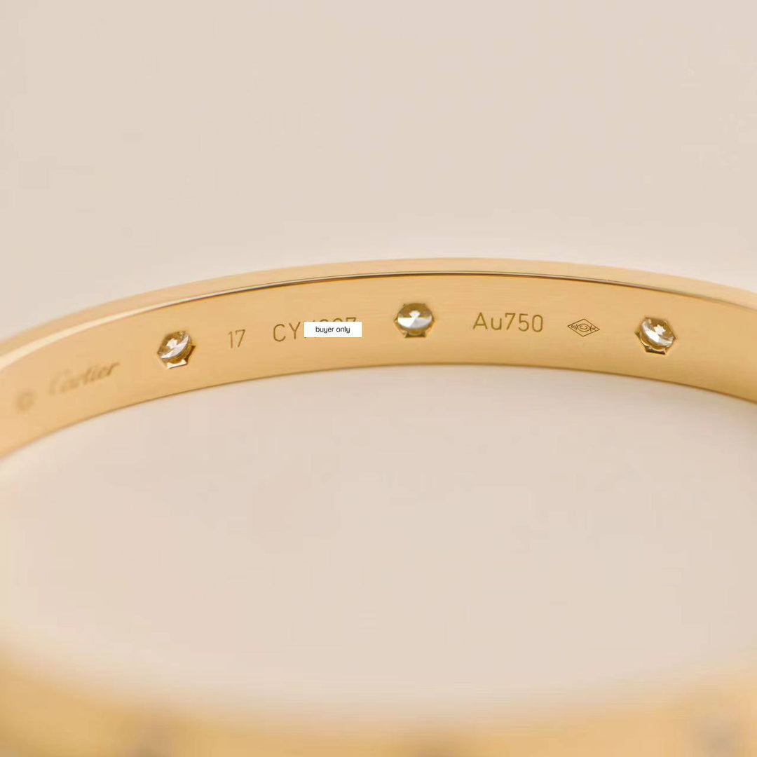 Used Cartier Love 10 Diamond 18K Yellow Gold Bracelet