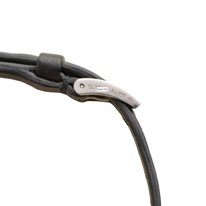 Cartier 18K Love Black Leather  Bracelet Preowned