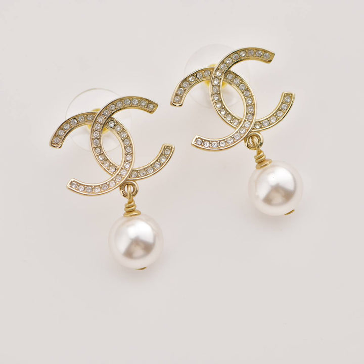 Pre-loved Chanel CC Drop Pendant Earrings