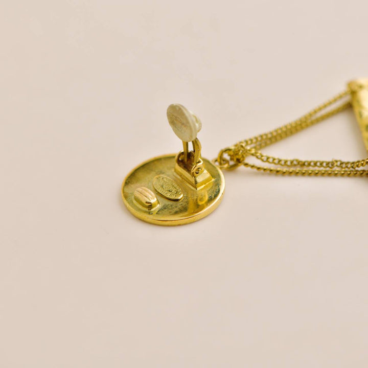 Preowned Chanel CC Coin Drop Earrings