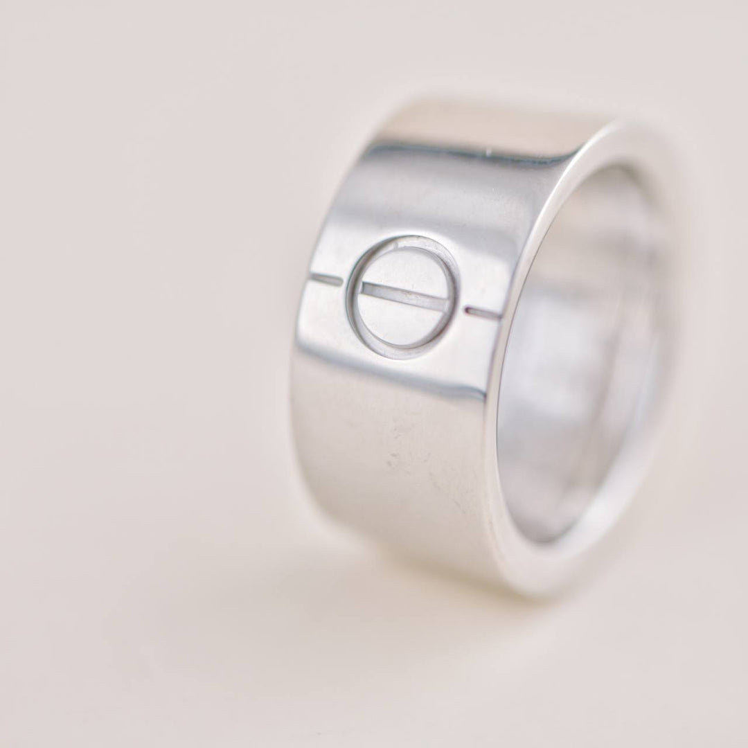 Preowned Cartier Love Wide 18K White Gold Ring