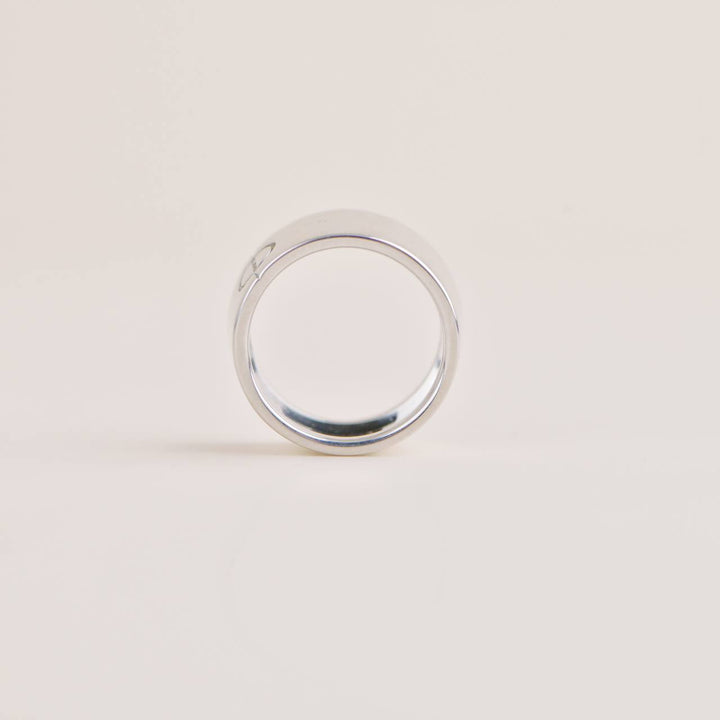 Second Hand Cartier Love Wide 18K White Gold Ring