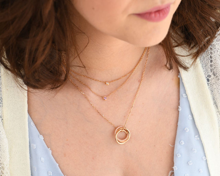 Cartier D'AMOUR 18K Rose Gold Pink Sapphire Pendant Necklace preowned