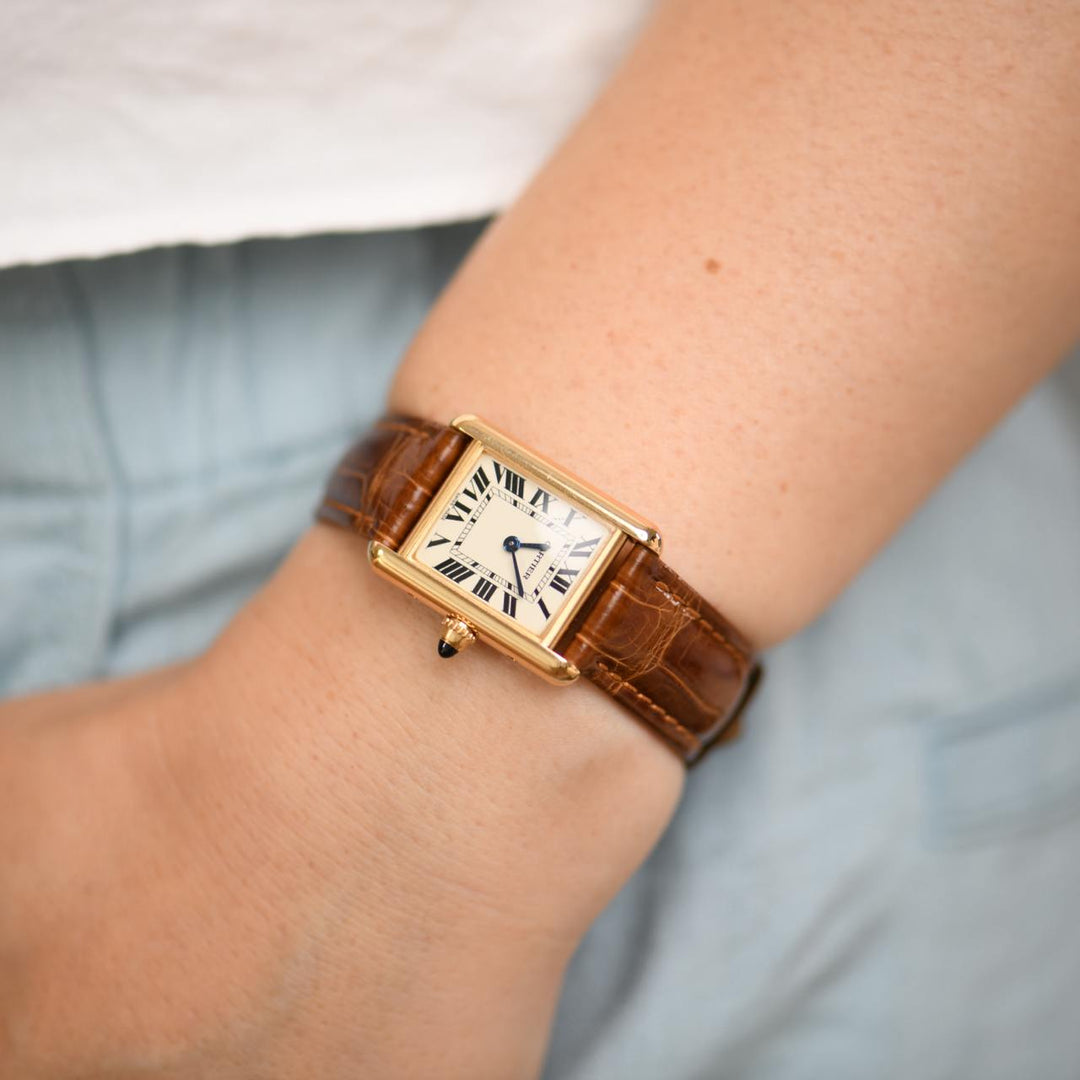Preloved Cartier Tank Louis 18k Yellow Gold Watch Small Model W1529856