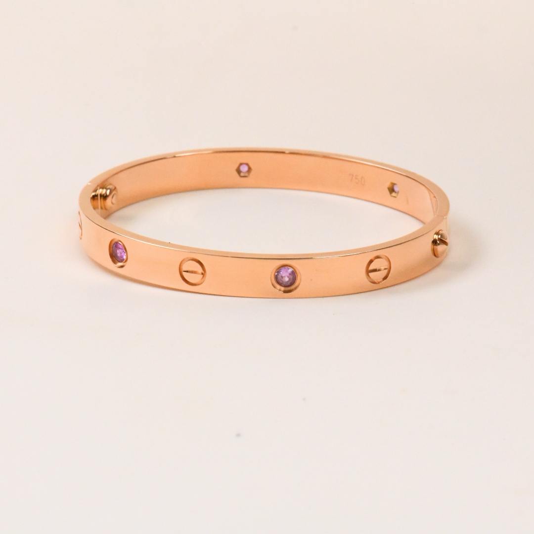 cartier love bracelet - pink sapphire
