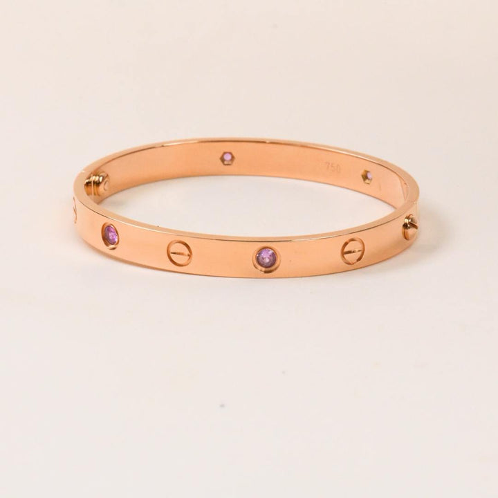 cartier love bracelet - pink sapphire