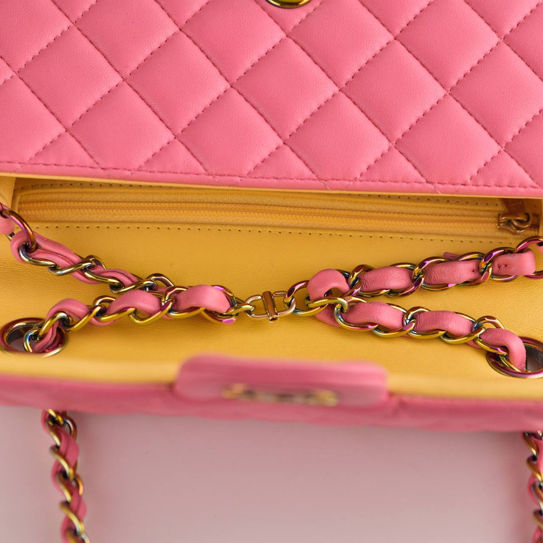 Preowned Chanel Quilted Lambskin Mini Handbag