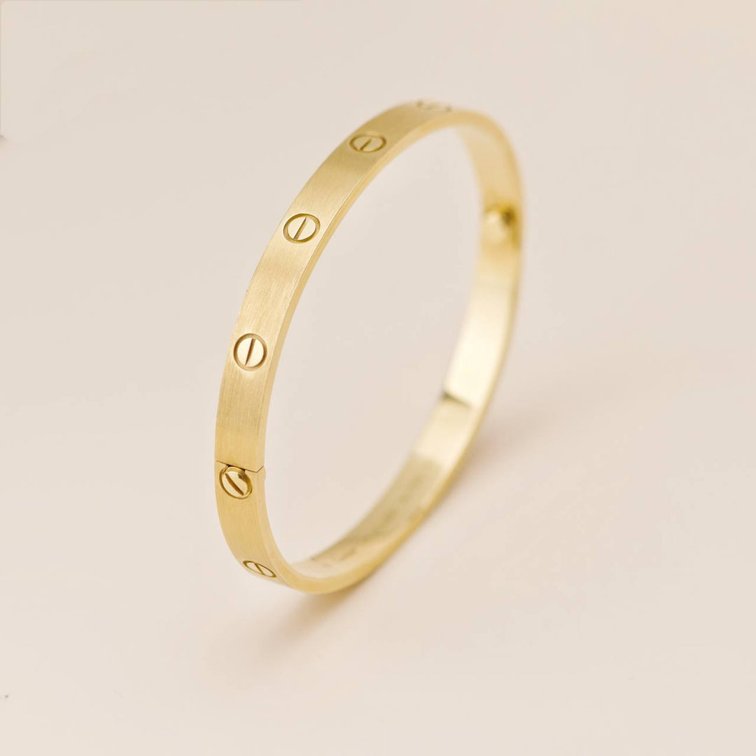 Used Cartier Love 18K Yellow Gold Bracelet Size 19
