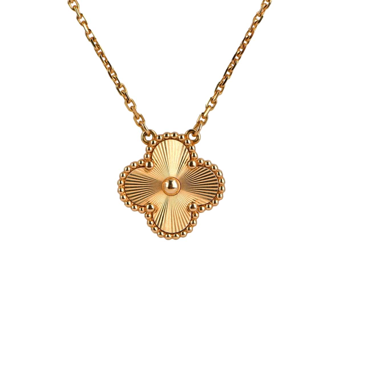 Van Cleef & Arpels Vintage Alhambra Pendant Necklace 18K Yellow