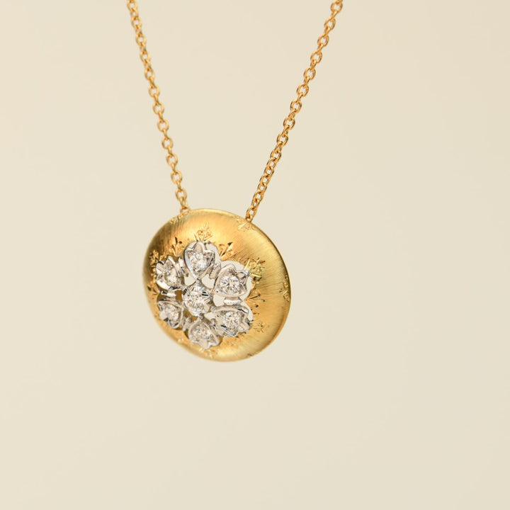 Preloved Diamond 18K Yellow Gold Pendant Necklace