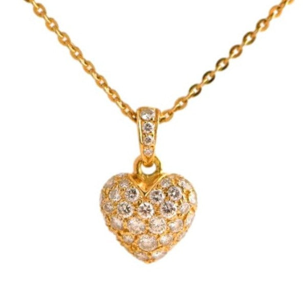 Cartier diamond heart online necklace