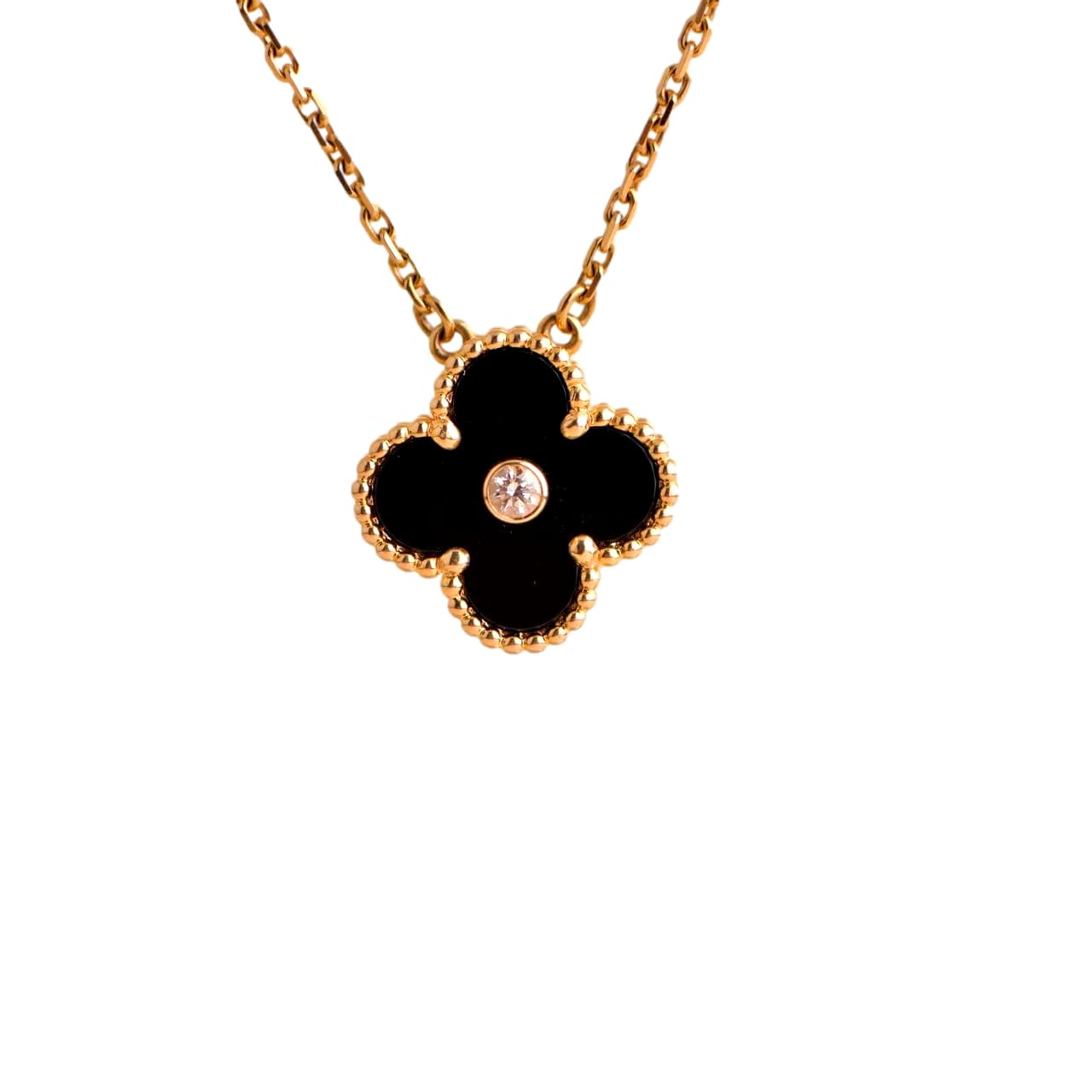 Van cleef alhambra hot sale diamond necklace