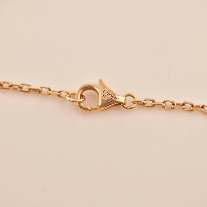 Cartier Rose Gold Pink Sapphire Trinity Pendant Necklace