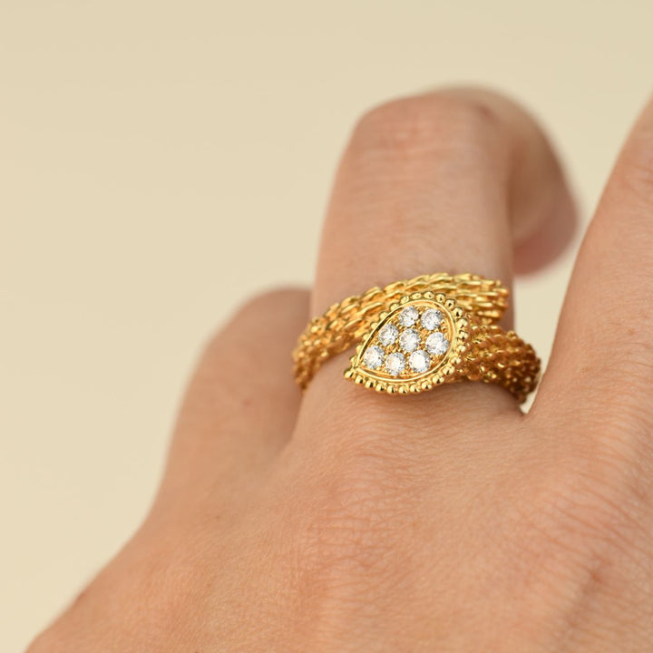 Boucheron Serpent Boheme Diamond Ring Size 60