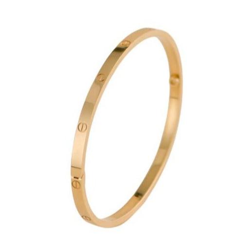 Preloved Cartier Love Bracelet Small Model 18K Yellow Gold Size 19