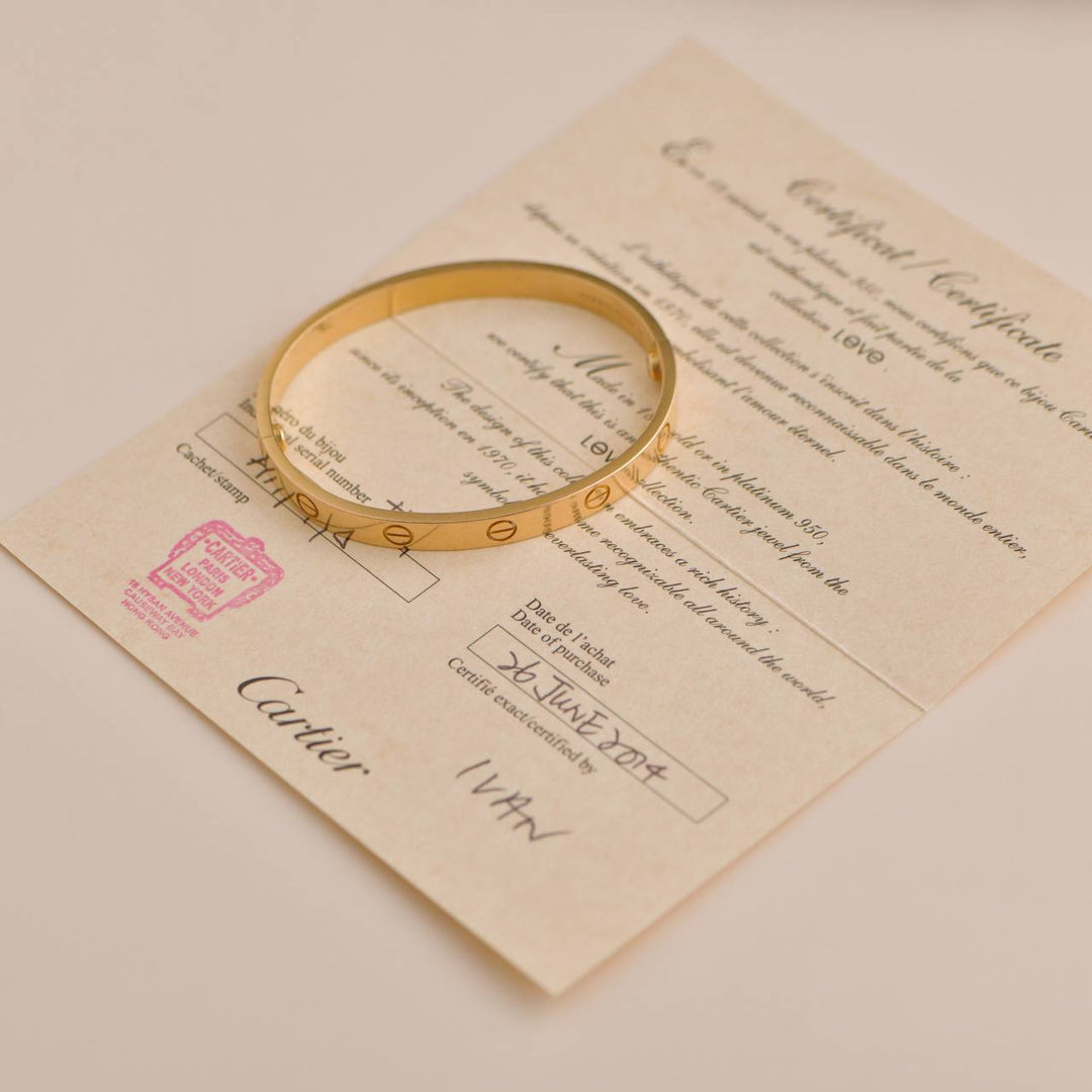 Used Cartier Love 18K Rose Gold Bracelet Size 17