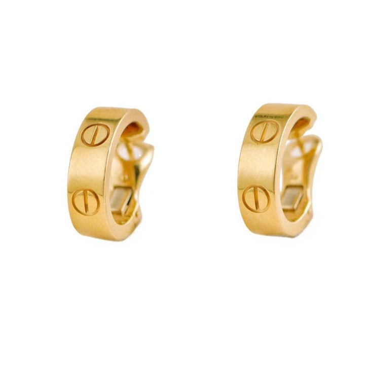 Cartier Love 18K Yellow Gold Hoop Earrings