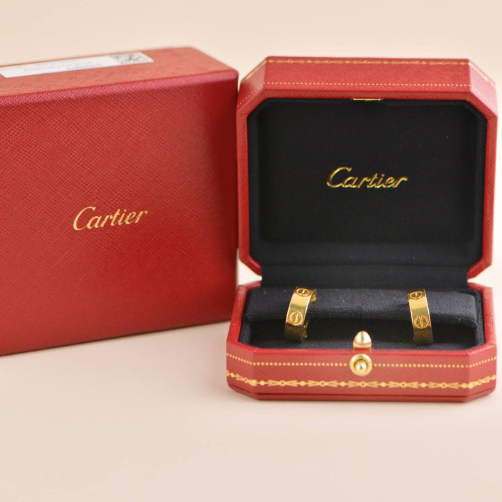 Cartier Love 18K Yellow Gold Hoop Earrings