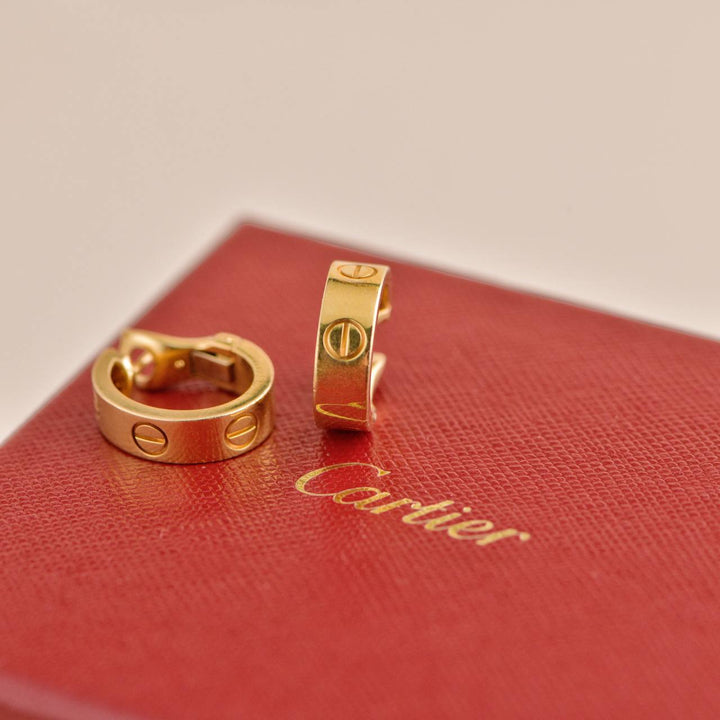 Cartier Love 18K Yellow Gold Hoop Earrings