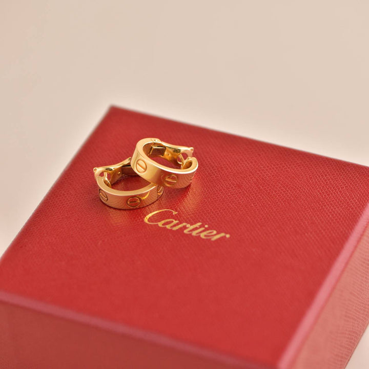 Cartier Love 18K Yellow Gold Hoop Earrings