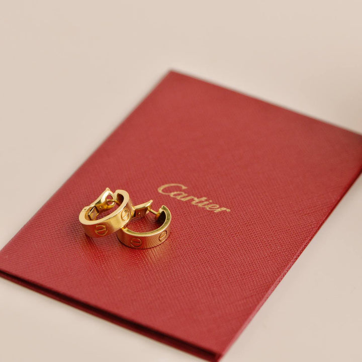 Cartier Love 18K Yellow Gold Hoop Earrings