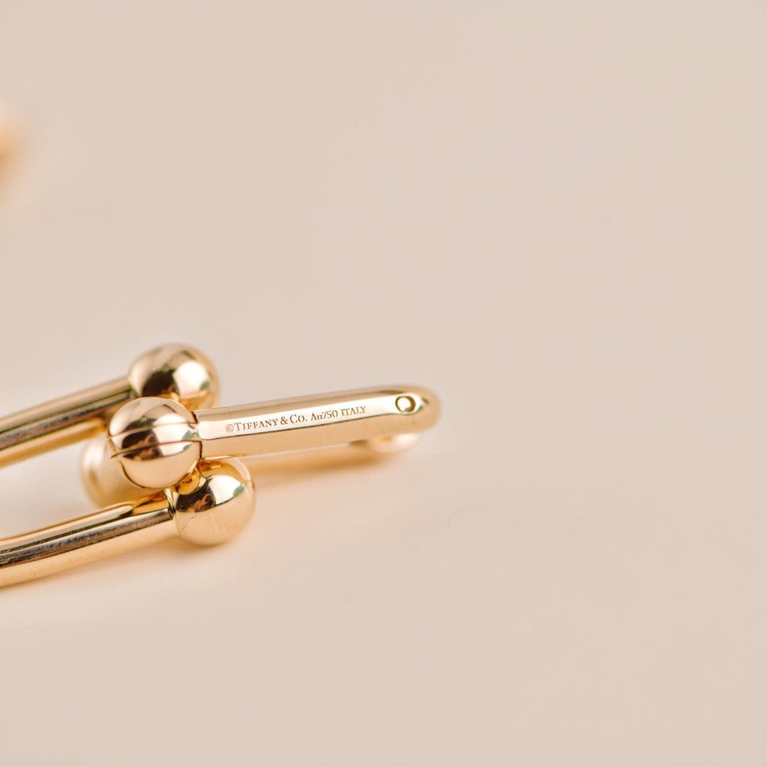 Preloved Tiffany City HardWear 18K Gold Earrings