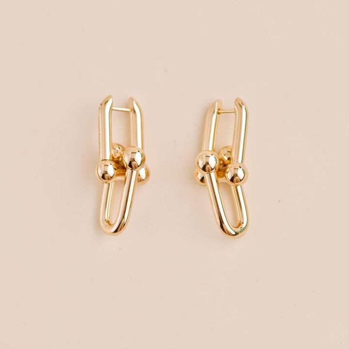 Second Hand Tiffany City HardWear 18K Rose Gold Earrings