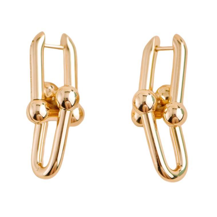 Preloved Tiffany & Co. City HardWear 18K Rose Gold Earrings