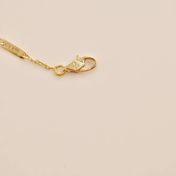 Pre-loved Van Cleef Sweet Alhambra Mother of Pearl Butterfly 18k Yellow Gold Bracelet