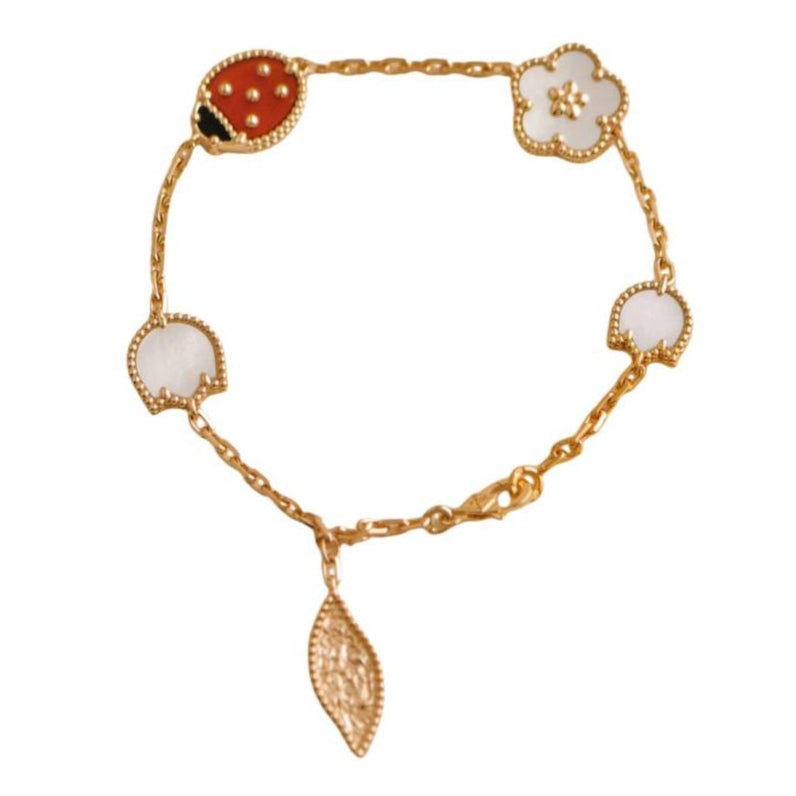 Preloved Van Cleef & Arpels Lucky Spring 5 Motif 18K Rose Gold Bracelet