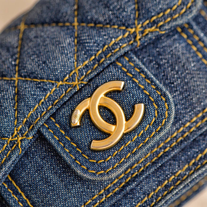 Chanel 23S Denim Quilted Shoulder Bag Preloved