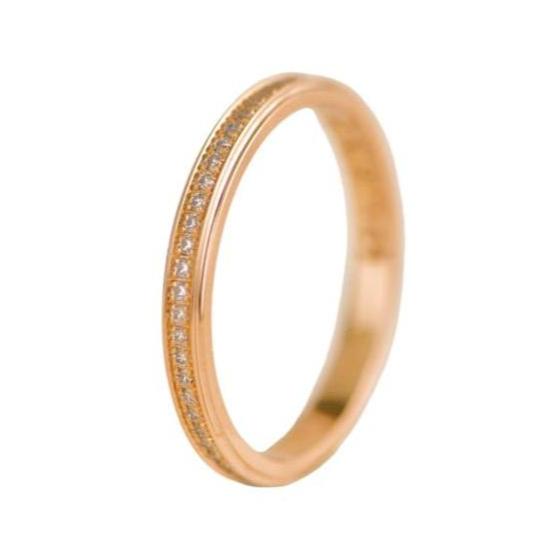 Cartier D'Amour Diamond Wedding Ring 18K Rose Gold Size 51
