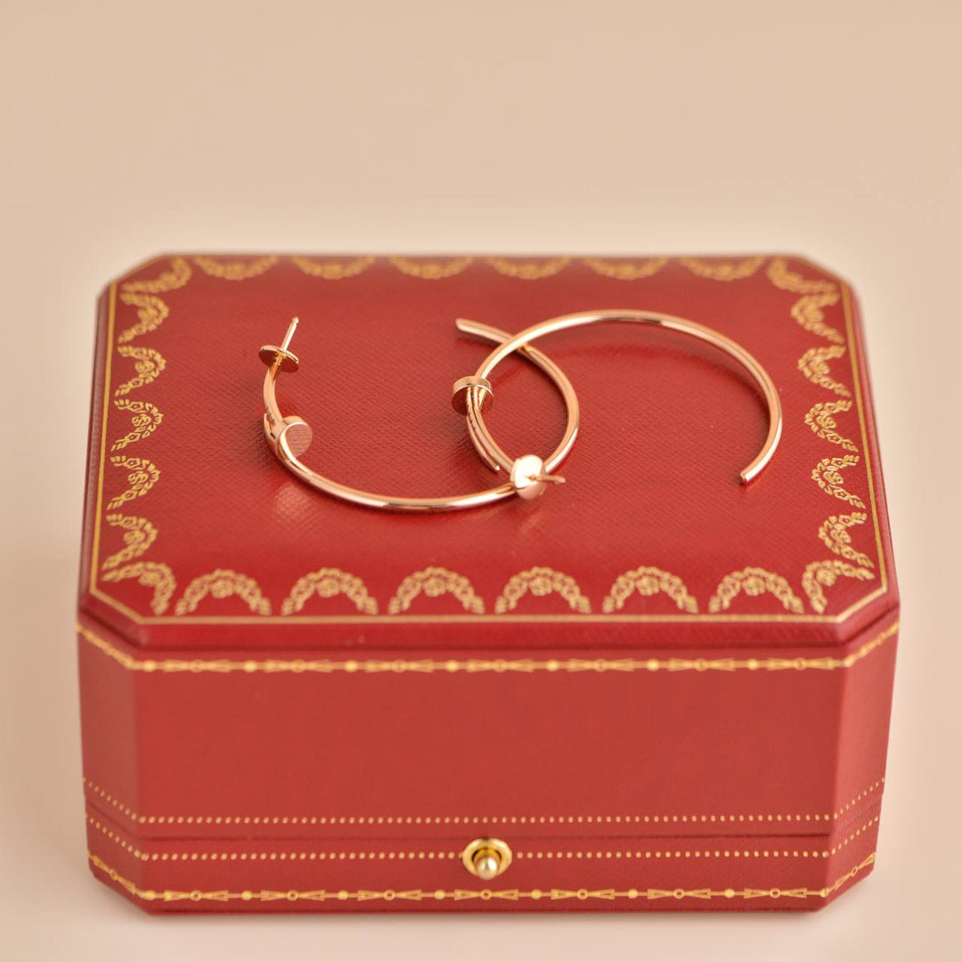 Second Hand Cartier Juste un Clou 18K Gold Hoop Large Model Earrings