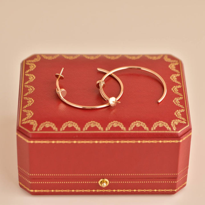 Second Hand Cartier Juste un Clou 18K Gold Hoop Large Model Earrings