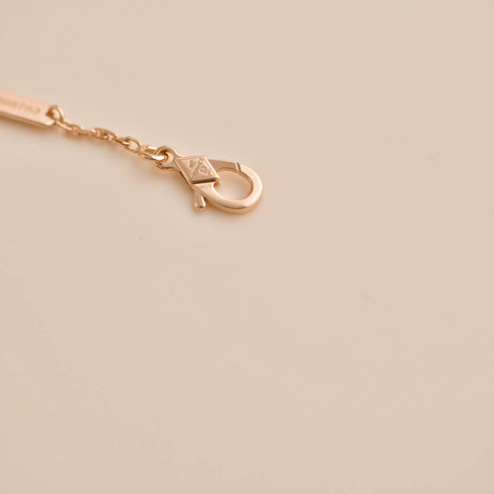 Van Cleef & Arpels Vintage Alhambra Rhodonite Diamond Rose Gold 2021 Holiday Pendant