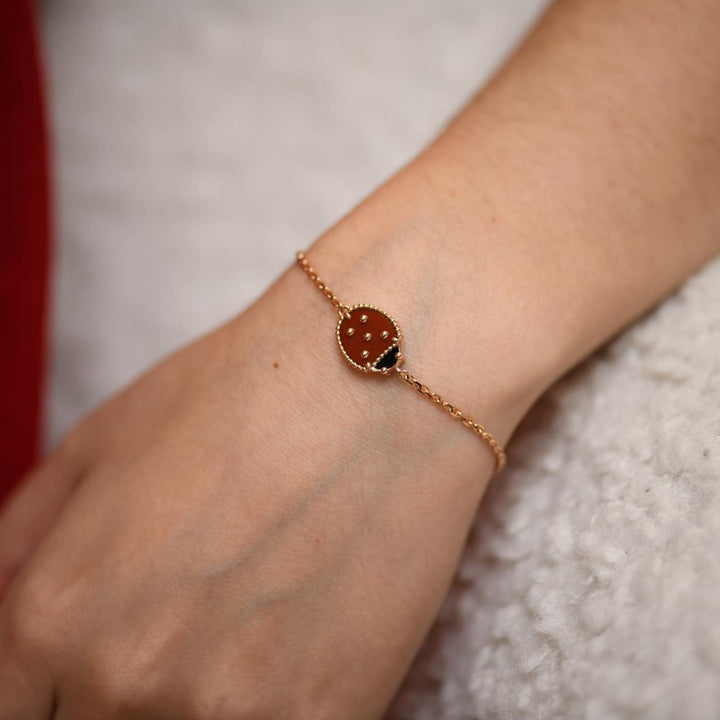 Van Cleef & Arpels Lucky Spring Ladybug 18k Rose Gold Bracelet