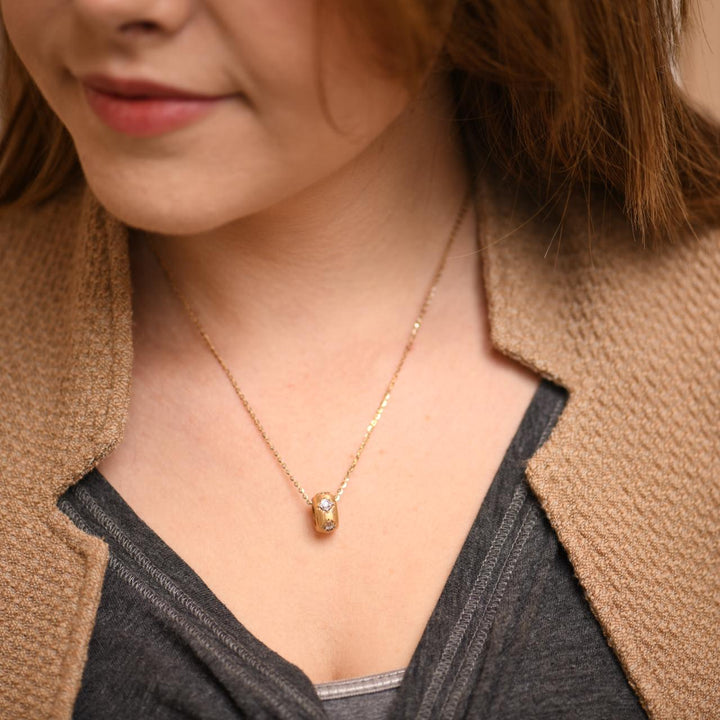 Preowned Diamond 18K Yellow Gold Pendant Necklace
