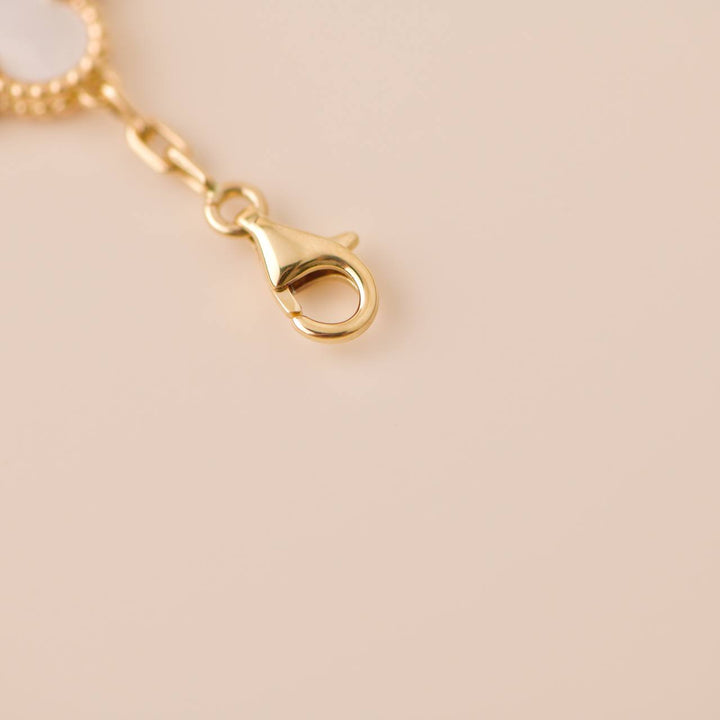 Preloved VCA Vintage Alhambra Mother of Pearl 18K Yellow Gold Bracelet