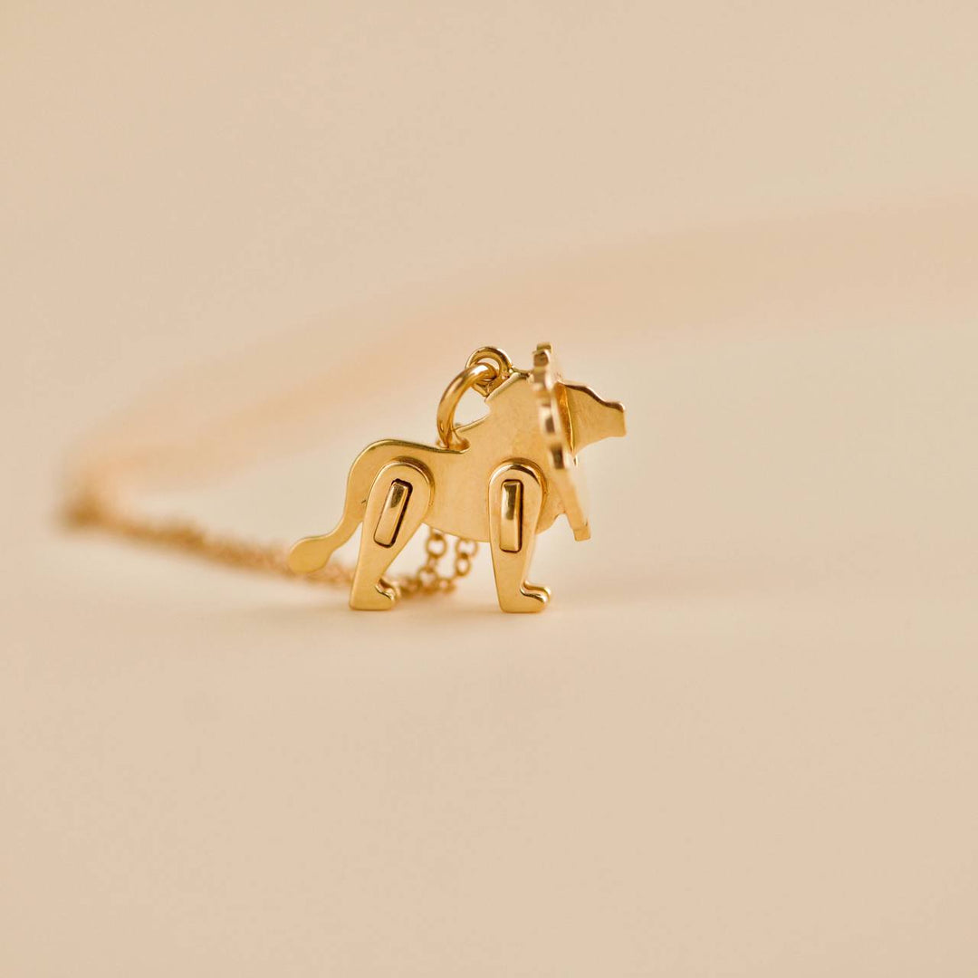 Tiffany & Co. Save the Wild Charity Collection 18K Rose Gold Lion Pendant Necklace