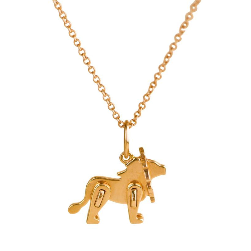 Tiffany & Co. Save the Wild Charity Collection 18K Rose Gold Lion Pendant Necklace