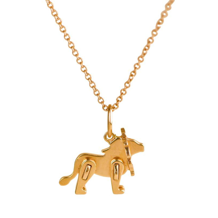Tiffany & Co. Save the Wild Charity Collection 18K Rose Gold Lion Pendant Necklace
