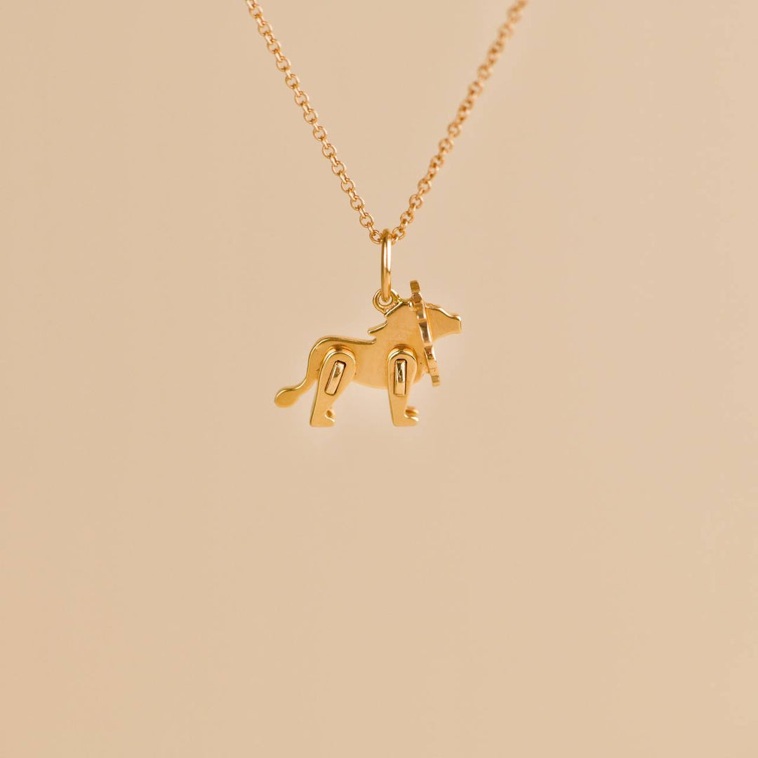 Tiffany & Co. Save the Wild Charity Collection 18K Rose Gold Lion Pendant Necklace