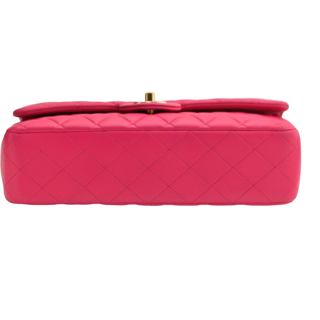 Preowned Chanel Lambskin Medium Classic Double Flap Bag